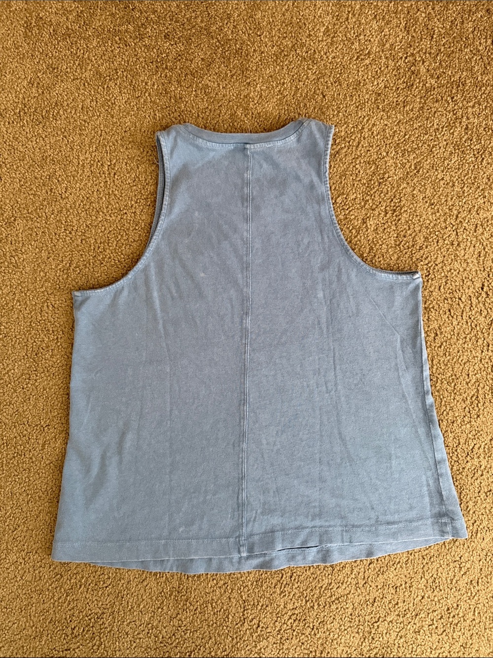 Double Zero Dusty Blue Ribbed High-Neck Tank - Picture 7 of 7